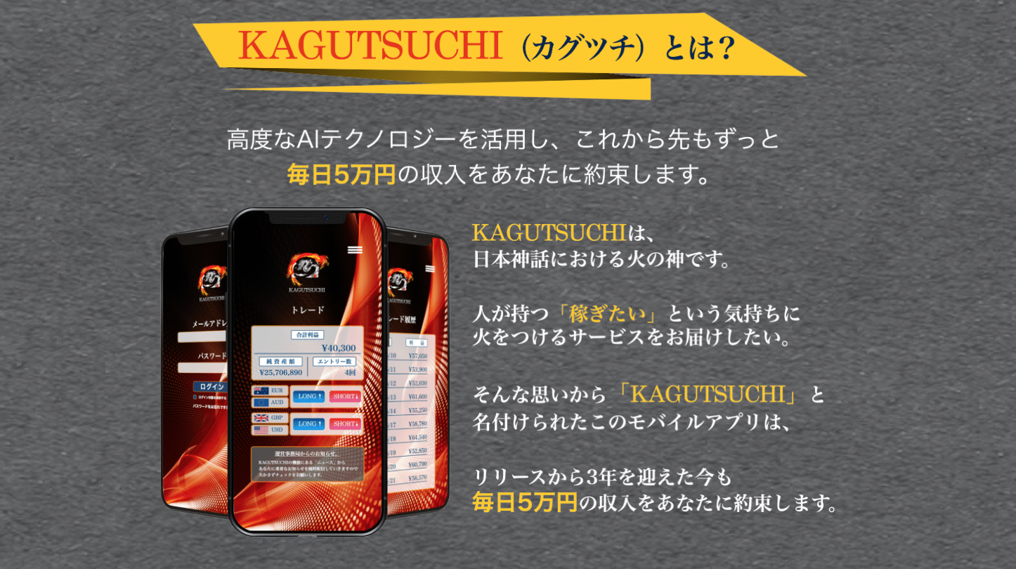 KAGUTSUCHI 無料モニターで毎日5万円？詐欺の可能性か？